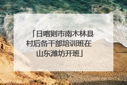 日喀则市南木林县村后备干部培训班在山东潍坊开班